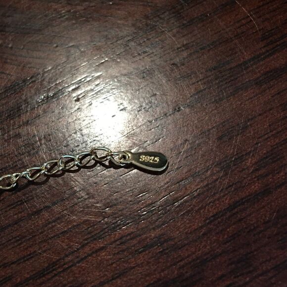 Yellow Gold Sterling Silver Bracelet Plated 3mm 2 Layer Chain 7.5in 925 - Picture 6 of 11